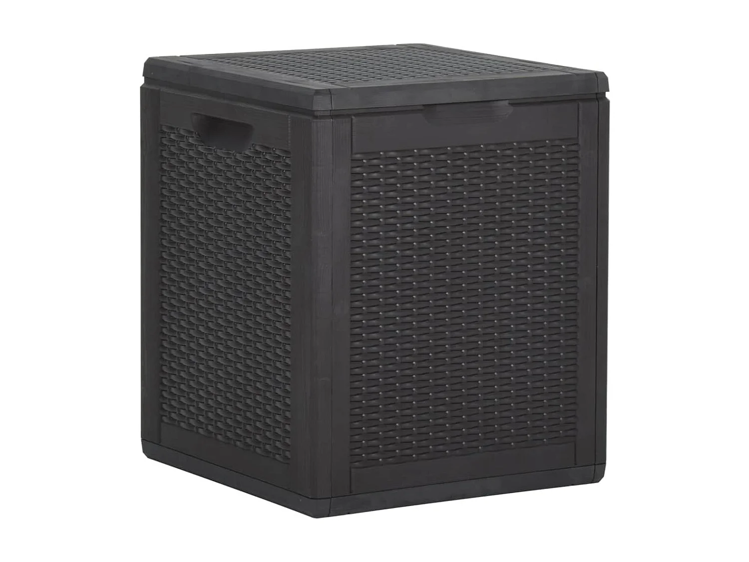 Caixa para armazenamento de móveis de jardim 90 litros pp rattan preto 02_0013052