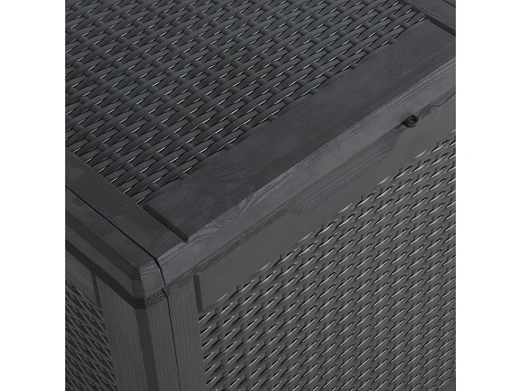 Caixa para armazenamento de móveis de jardim 90 litros pp rattan preto 02_0013052