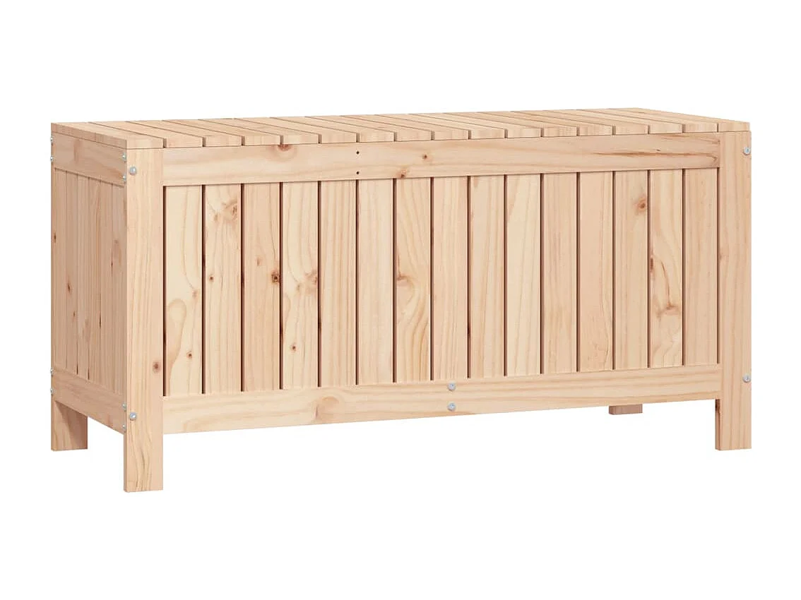Cofre de almacenaje para muebles de jardín 108 x 42,5 x 54 cm madera maciza de pino 02_0012998