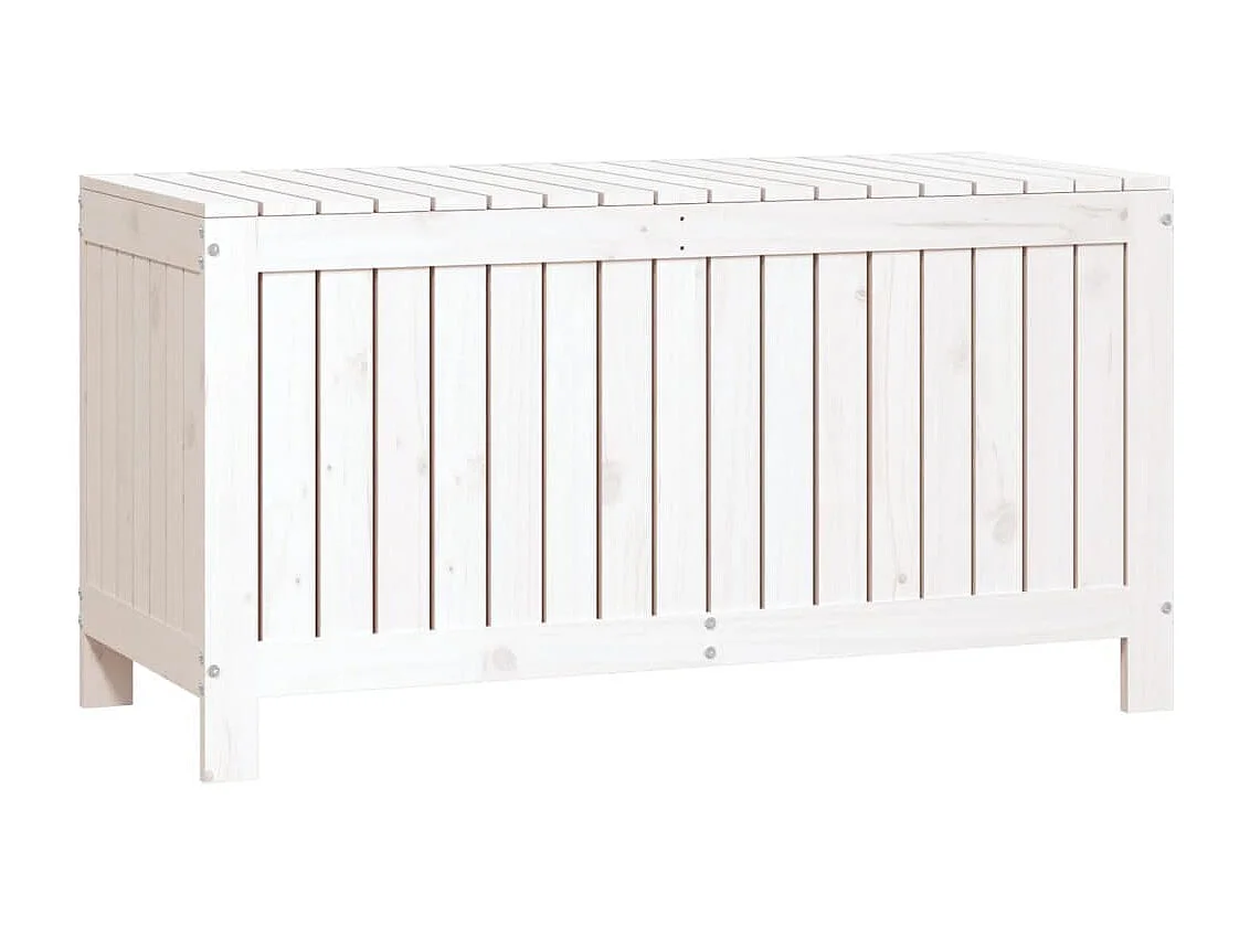 Cofre de almacenaje para muebles de jardín 115 x 49 x 60 cm madera de pino blanco 02_0013069