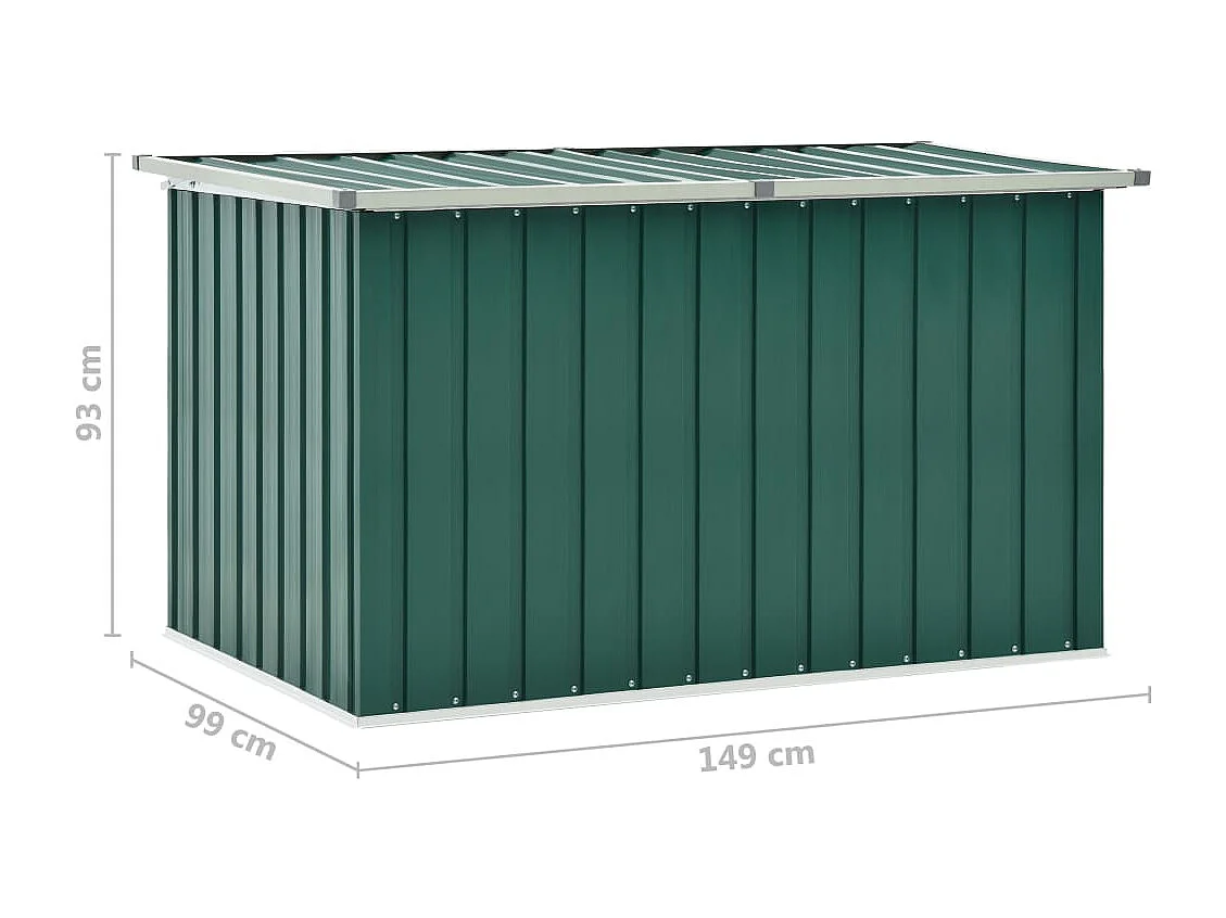 Caixa de armazenamento de móveis de jardim verde 149 x 99 x 93 cm 02_0013127