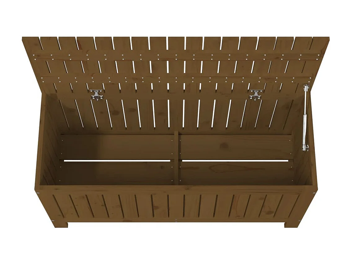 Cofre de almacenaje para muebles de jardín 108 x 42,5 x 54 cm madera de pino marrón miel 02_0013101