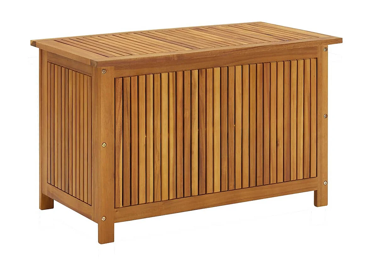 Cassetta portaoggetti per mobili da giardino 90 x 50 x 58 cm in legno massello di acacia 02_0013053