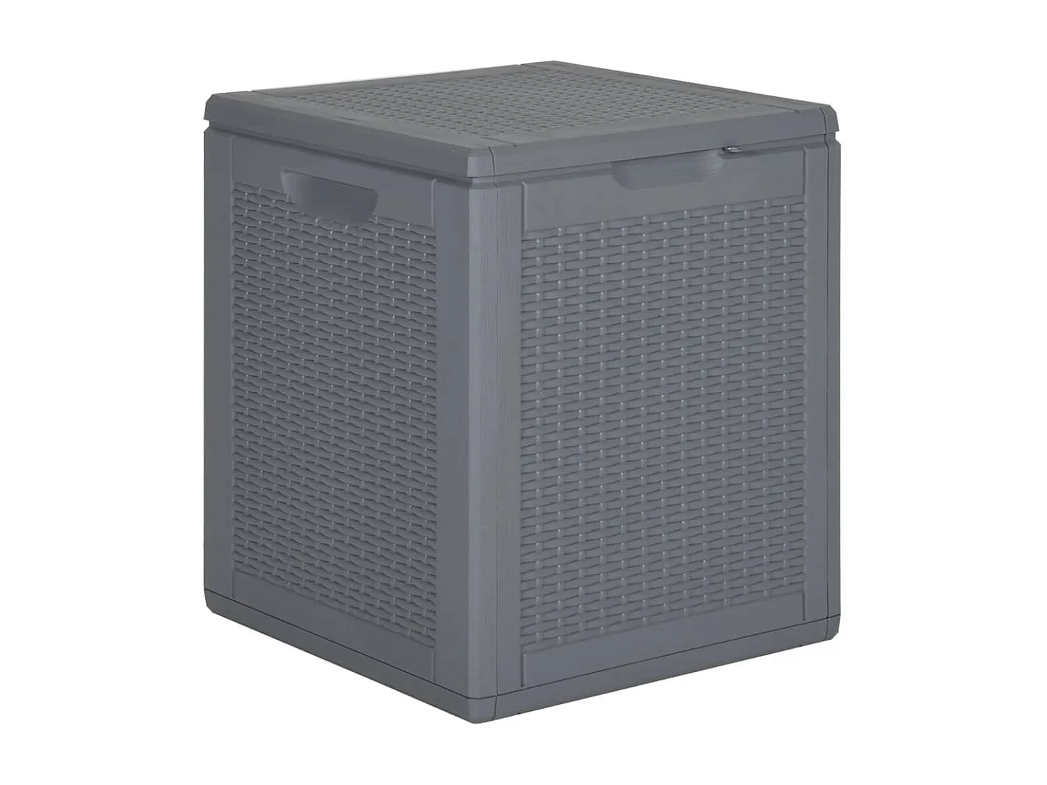 Caixa para armazenamento de móveis de jardim cinza rattan PP 90 l 02_0013092