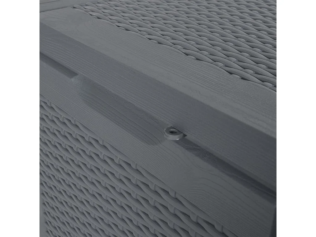 Caixa para armazenamento de móveis de jardim cinza rattan PP 90 l 02_0013092