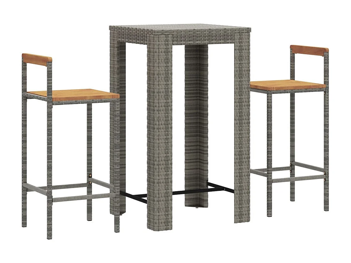 Ensemble de bar de bois marron 40 x 44 x 100 cm 02_0013474