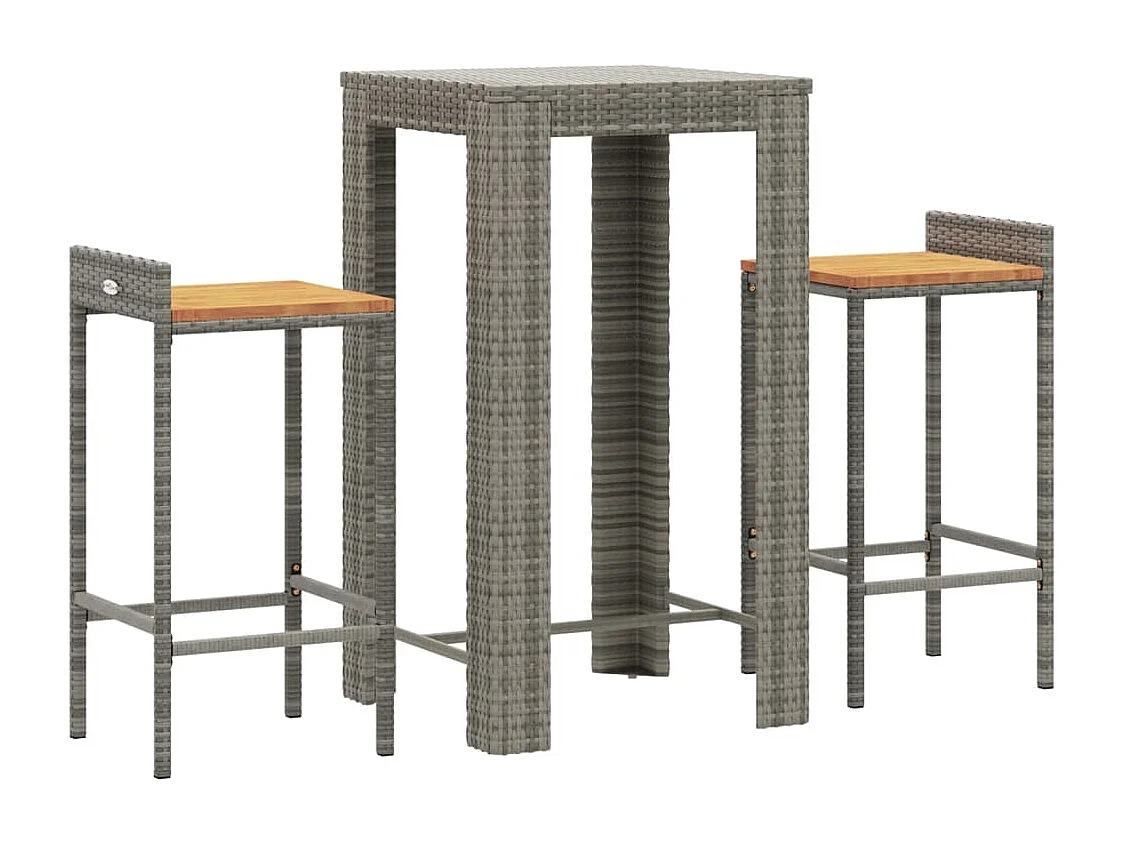 Ensemble de bar de bois marron 40 x 44 x 86 cm 02_0013476