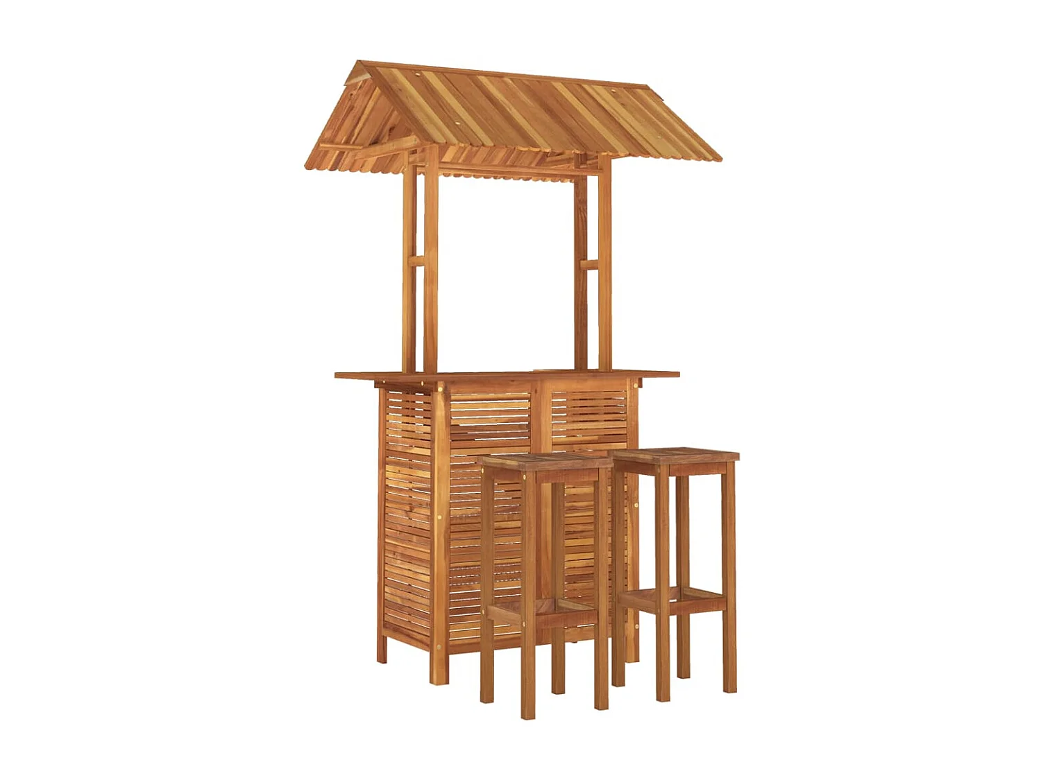 Ensemble de bar de bois marron 122 x 106 x 217 cm 02_0013363