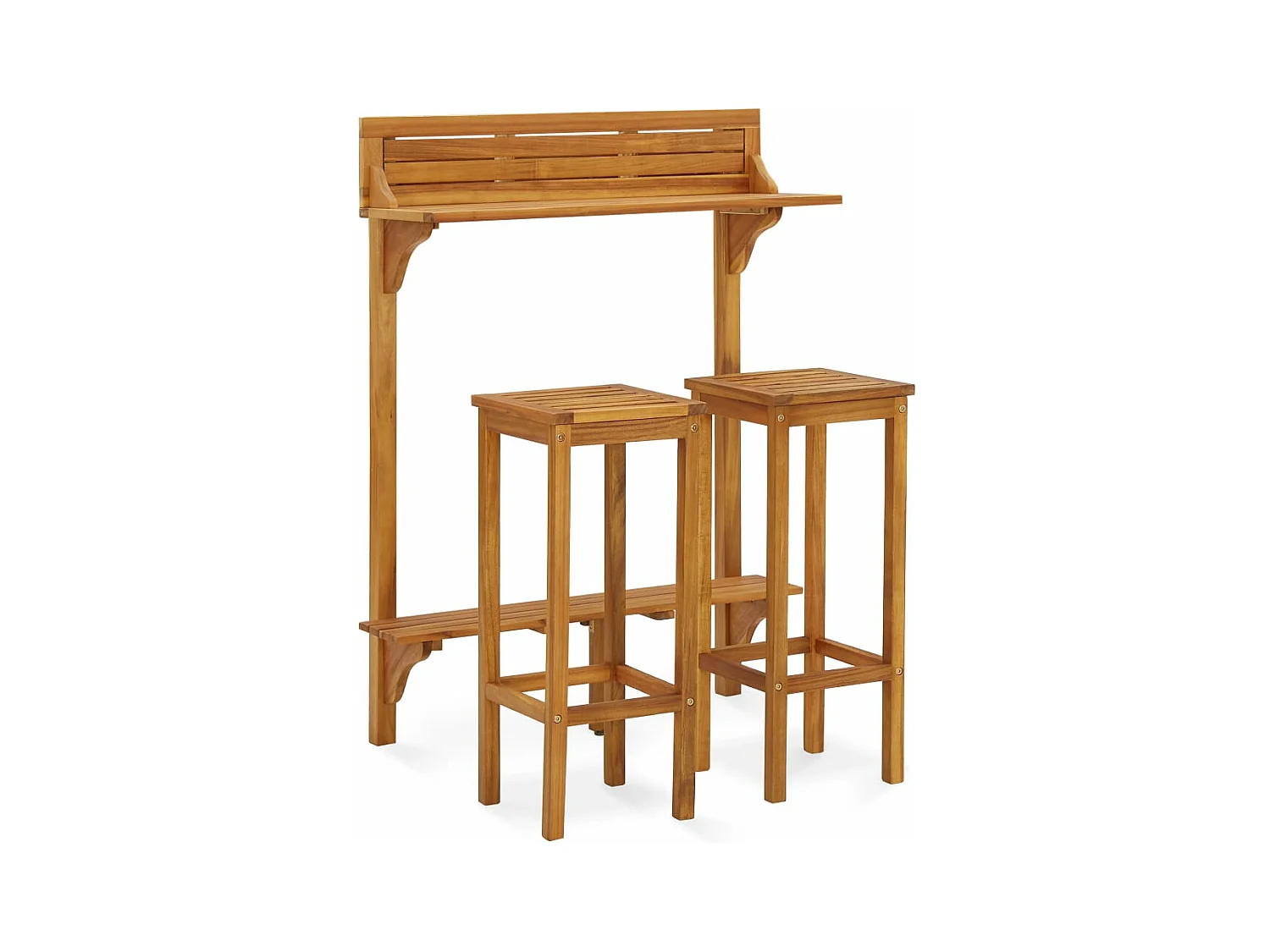 Ensemble de bar de bois marron 30.5 x 30.5 x 74.5 cm 02_0013358