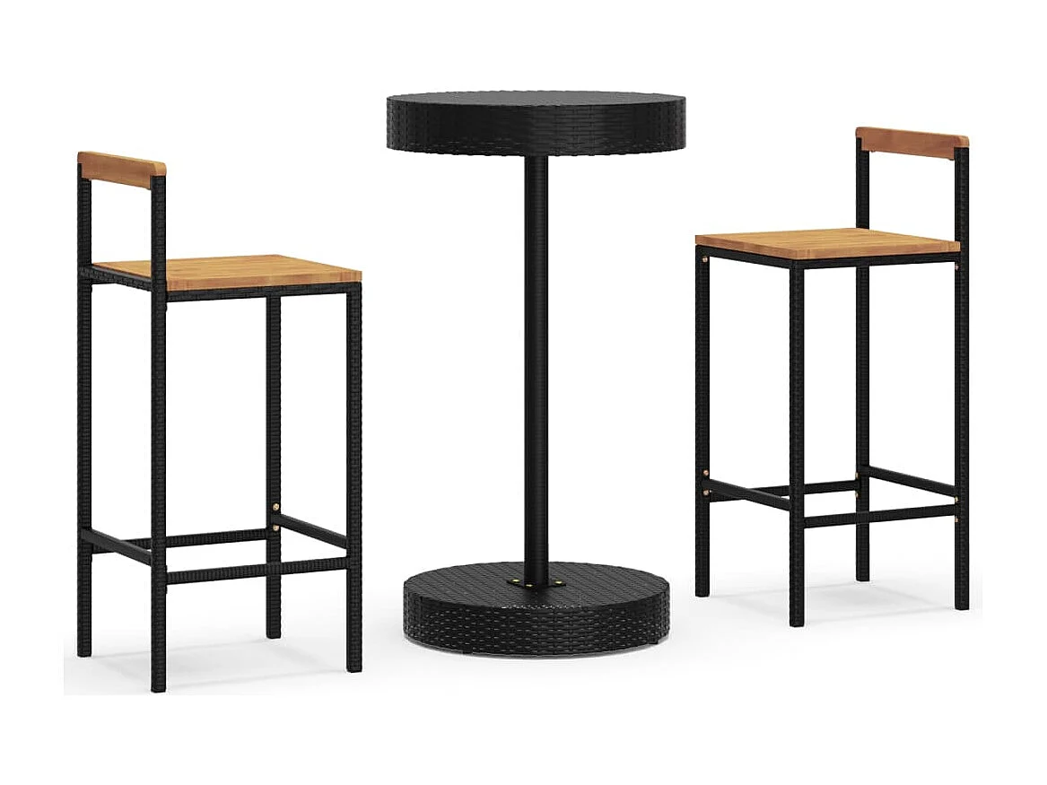 Ensemble de bar de bois marron 40 x 44 x 100 cm 02_0013478