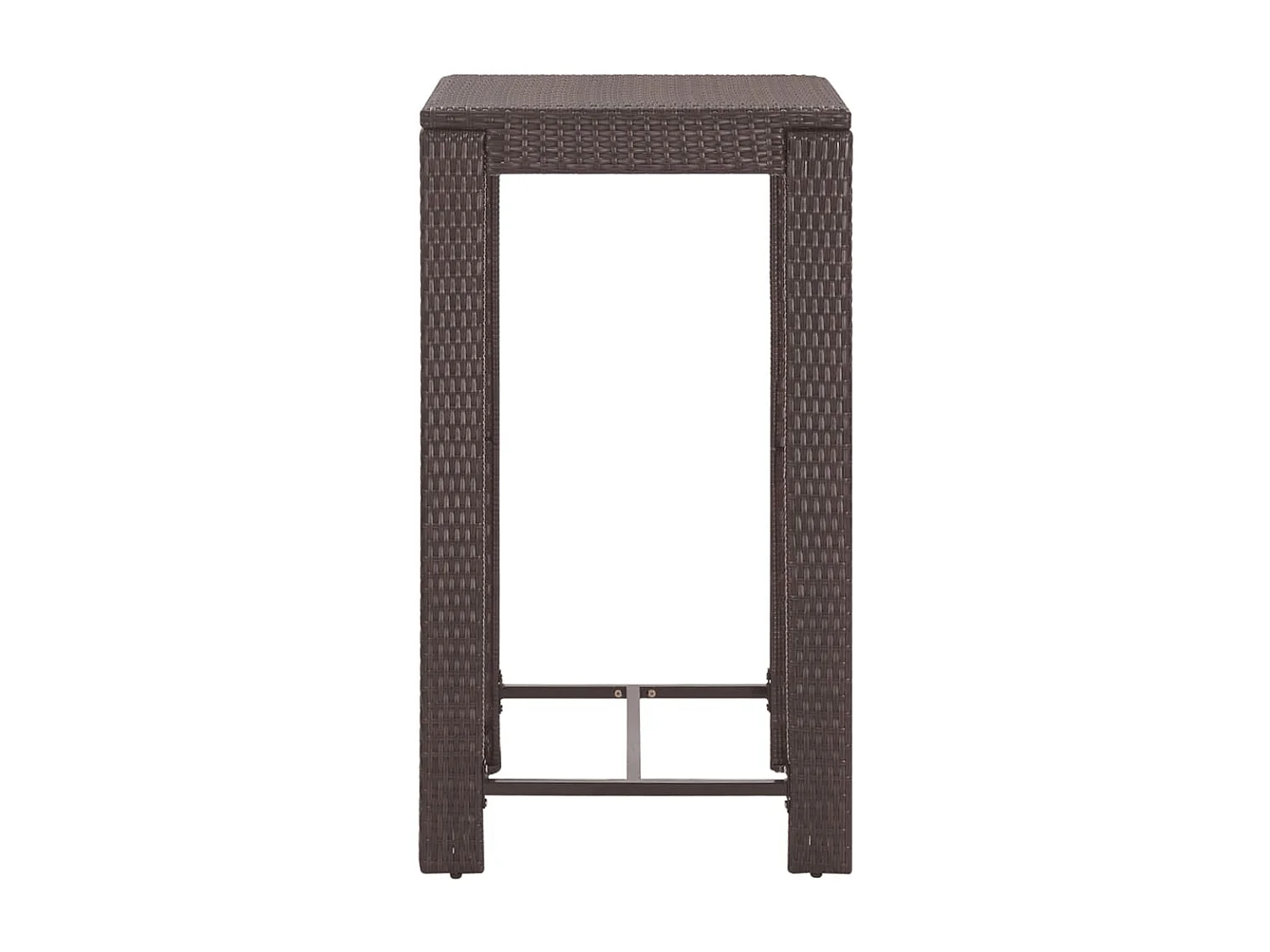 Conjunto de bar de jardim de 5 peças e almofadas de resina trançada marrom 02_0013349