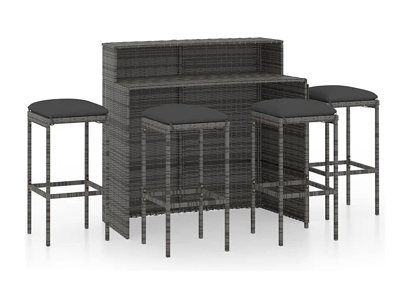 Ensemble de bar de grise 120 x 55 x 110 cm 02_0013460