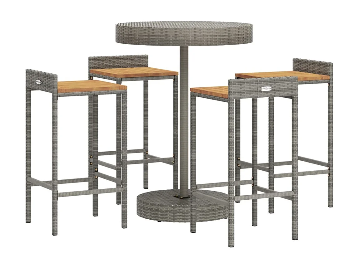 Ensemble de bar de bois marron 40 x 44 x 86 cm 02_0013480