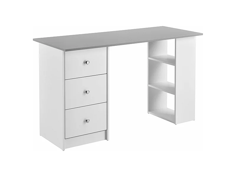 Bureau poste de travail bois blanche 120 x 49 x 72 cm 03_0006670