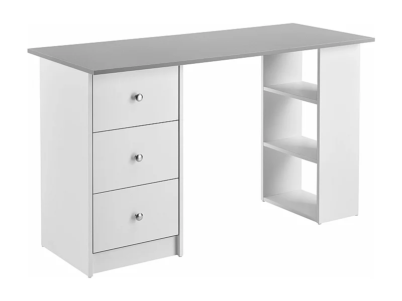 Bureau poste de travail bois blanche 120 x 49 x 72 cm 03_0006670