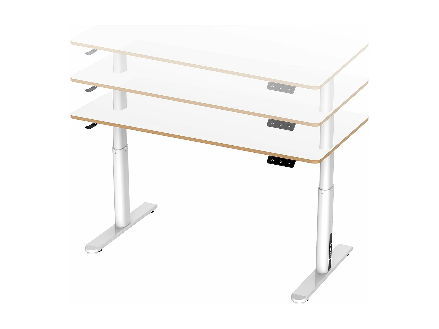 Mesa de trabalho mesa elétrica com altura ajustável para crianças ringe 120 x 60 cm branco 03_0006663