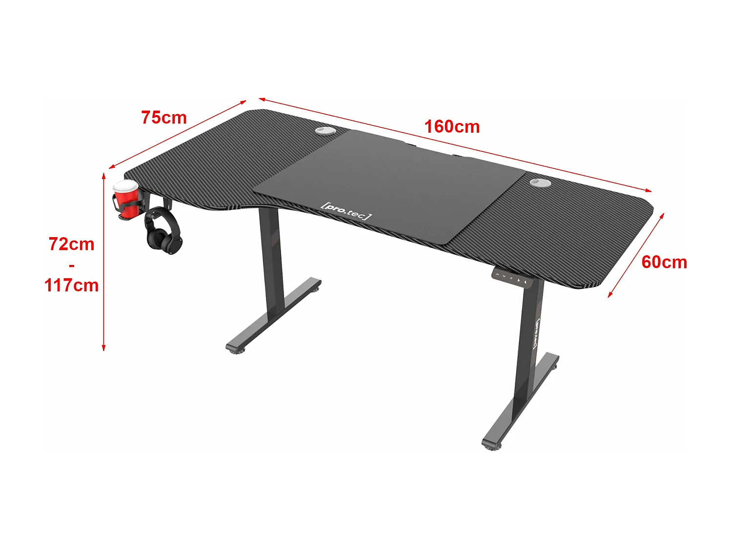 Estação de trabalho de escritório mesa elétrica ajustável formato L sentar em pé preto 03_0006658