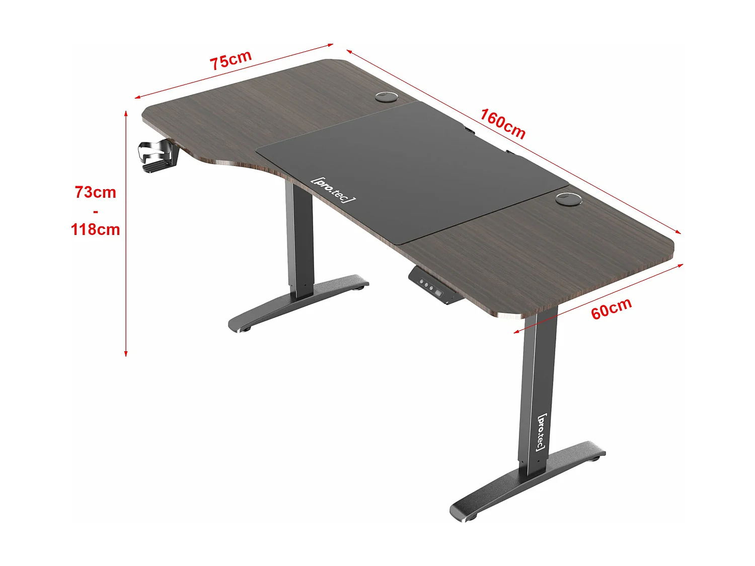 Bureau poste de travail marron 160 x 60 x 73 cm 03_0006655