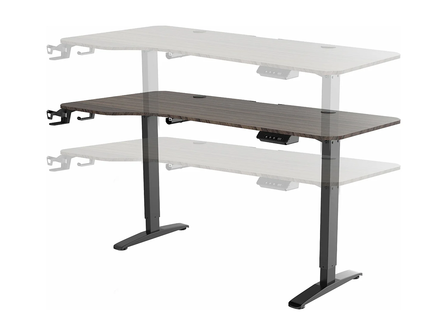 Bureau poste de travail marron 160 x 60 x 73 cm 03_0006655