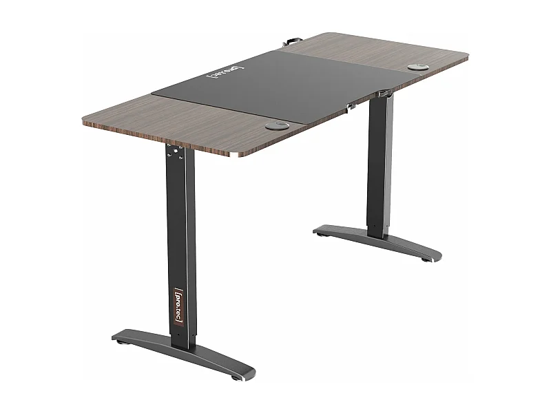 Puesto de trabajo de oficina mesa eléctrica salinas regulable en altura 73 - 118 cm rectangular efecto nogal 03_0006660