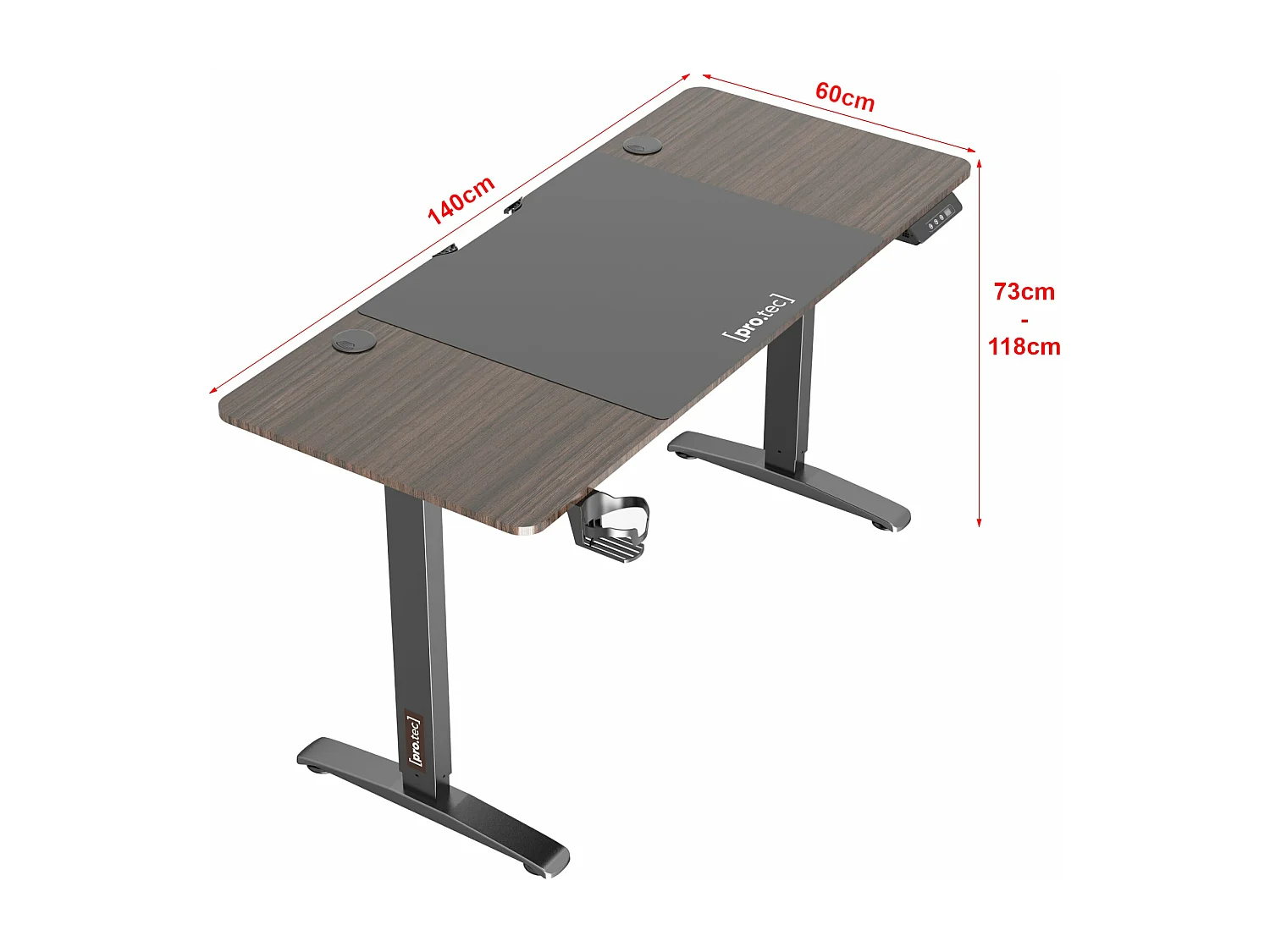 Bureau poste de travail marron 140 x 60 x 73 cm 03_0006660