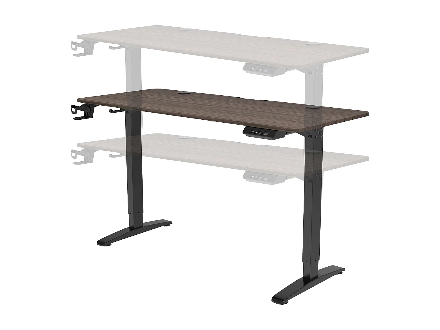 Bureau poste de travail marron 140 x 60 x 73 cm 03_0006660