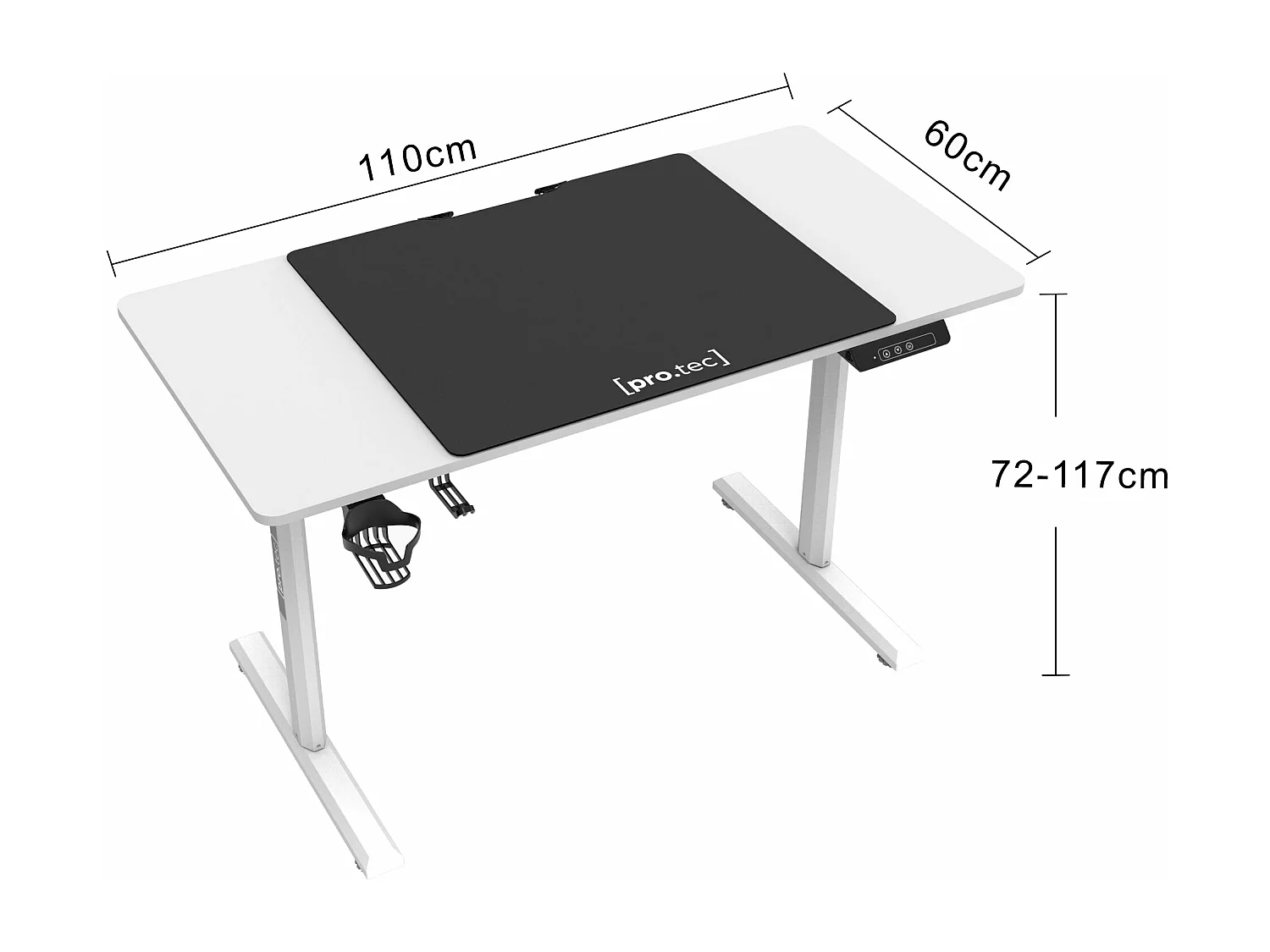 Bureau poste de travail blanche 110 x 60 x 72 cm 03_0006657
