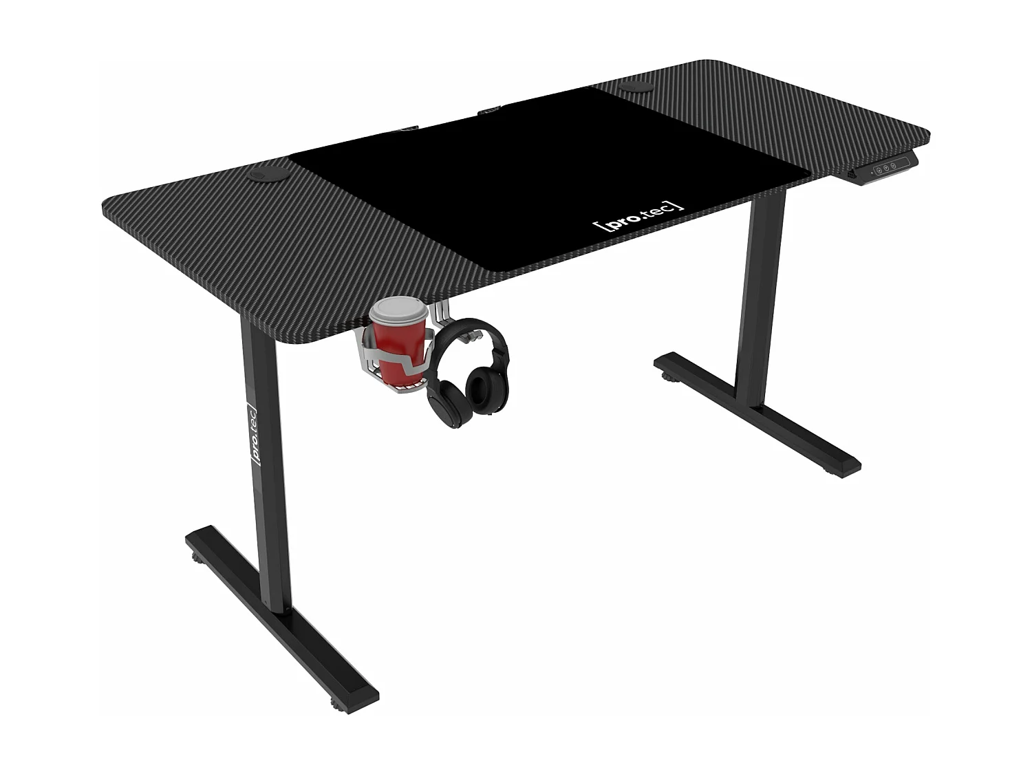 Bureau poste de travail noire 140 x 60 x 72 cm 03_0006653