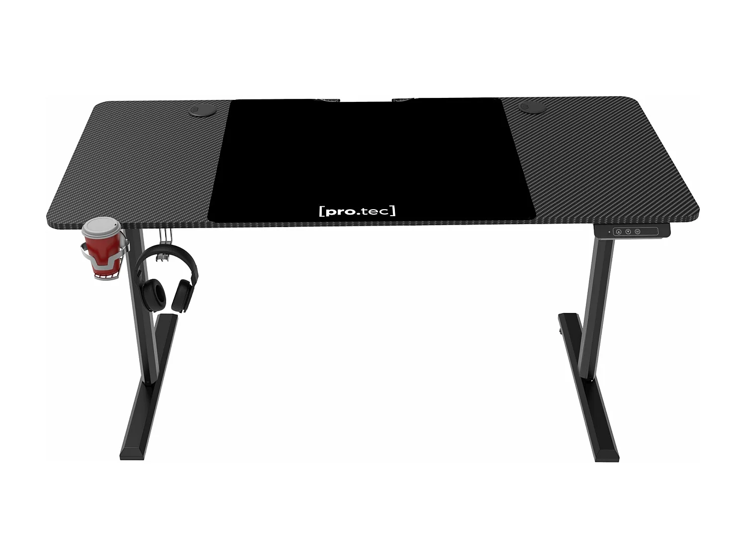 Bureau poste de travail noire 140 x 60 x 72 cm 03_0006653