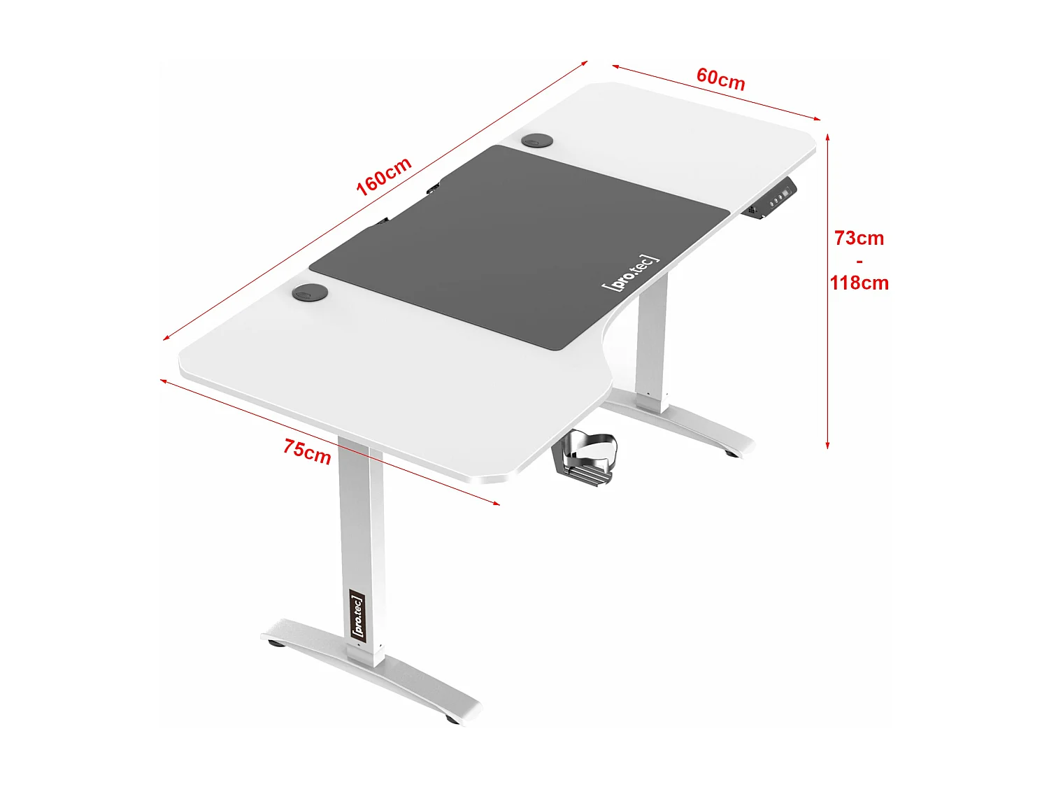 Bureau poste de travail blanche 160 x 60 x 75 cm 03_0006654