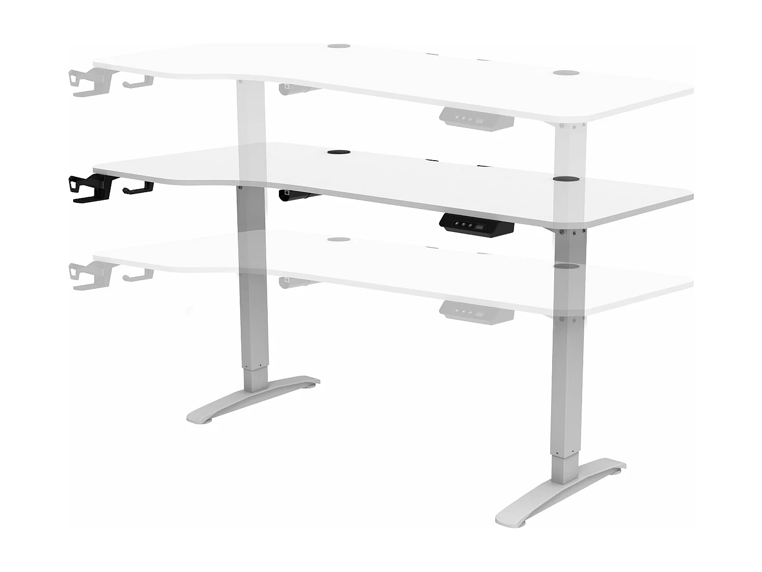 Bureau poste de travail blanche 160 x 60 x 75 cm 03_0006654