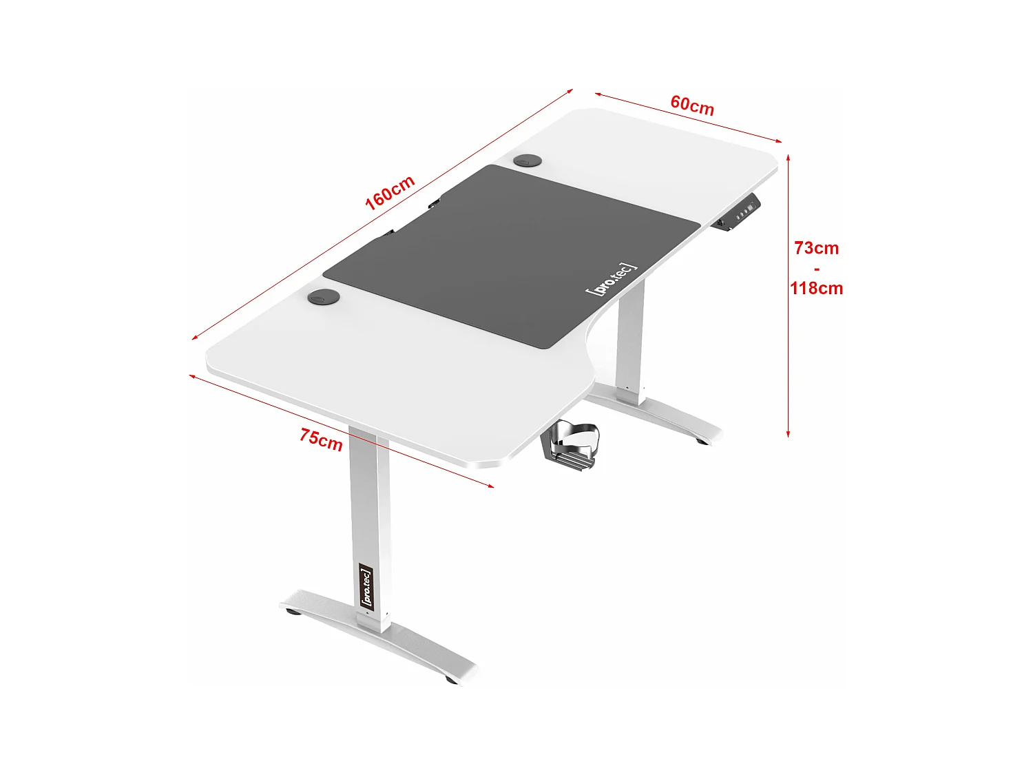 Bureau poste de travail blanche 160 x 60 x 75 cm 03_0006654
