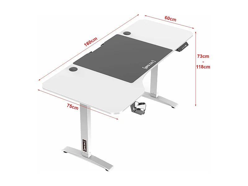 Bureau poste de travail blanche 160 x 60 x 75 cm 03_0006654
