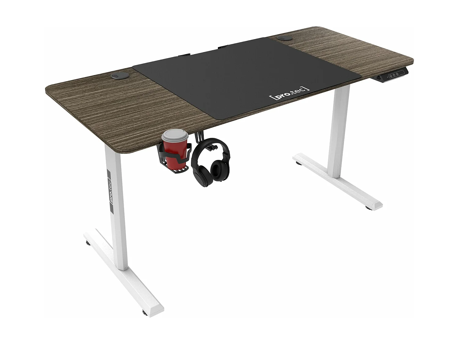 Bureau poste de travail bois marron 140 x 60 x 72 cm 03_0006652