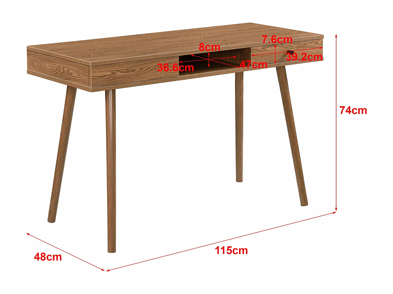 Bureau 74 x 115 bois marron 115 x 48 x 74 cm 03_0006623