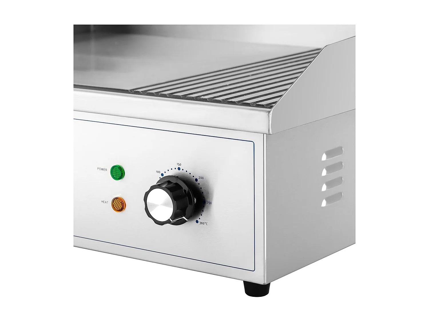 Placa elétrica plancha profissional grelhador de 3.000 watts (548 x 350 mm, placa de ferro lisa e ranhurada) 14_0004059