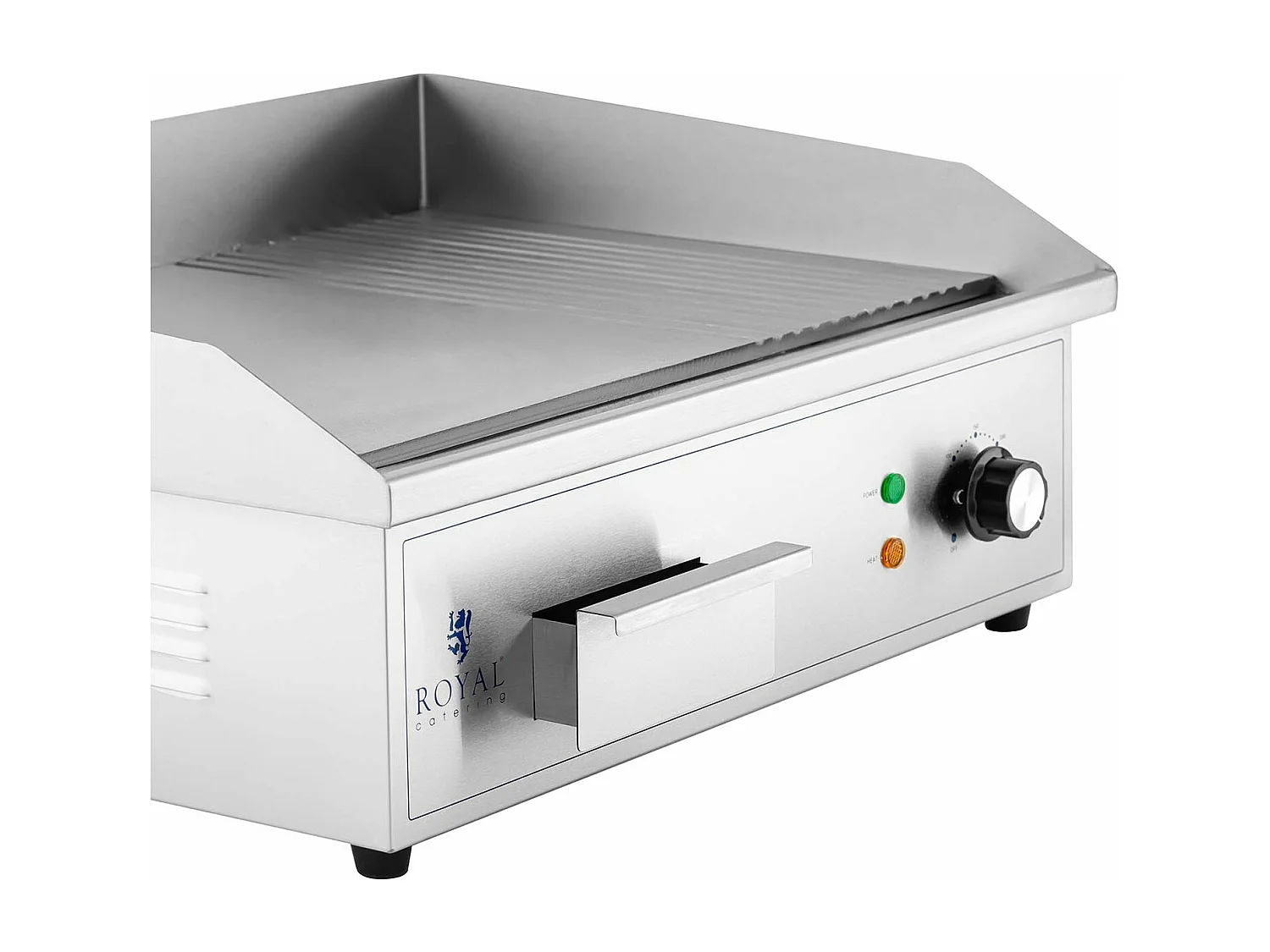 Placa elétrica plancha profissional grelhador de 3.000 watts (548 x 350 mm, placa de ferro lisa e ranhurada) 14_0004059