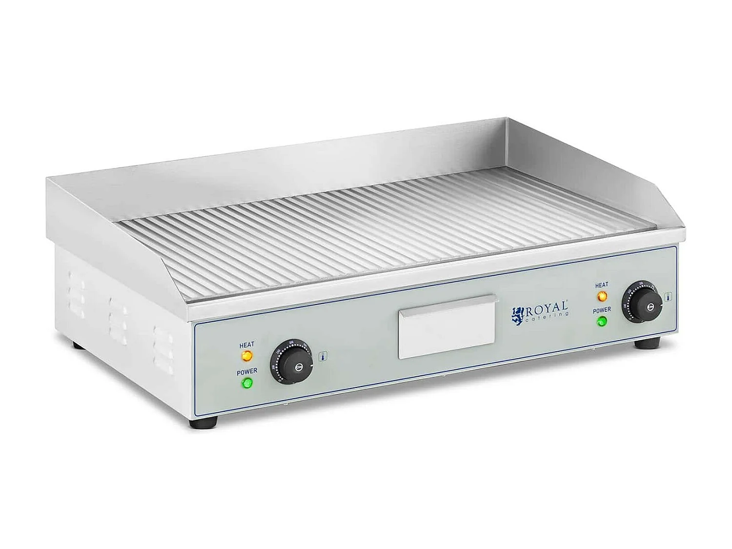 Plancha eléctrica profesional con mesa ranurada (dimensiones de la placa: 400 x 730 mm, 2 x 2200 vatios, 50 - 300 °C, plancha de hierro) 14_0004051