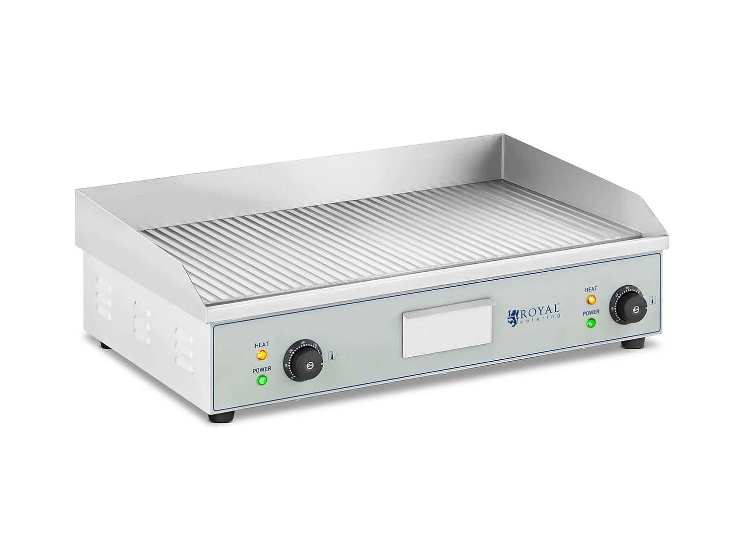 Plancha elétrica profissional com mesa ranhurada (dimensões da placa: 400 x 730 mm, 2 x 2.200 watts, 50 - 300 °C, placa de ferro) 14_0004051