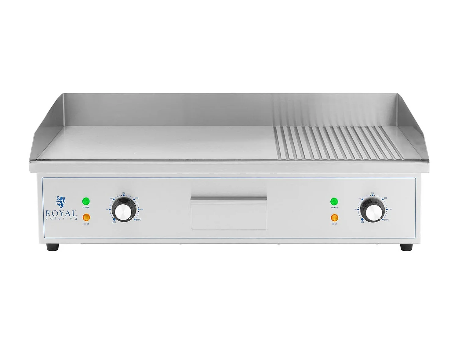 Plancha elettrica - 727 x 420 mm - rigata + liscia - 4.400 watt 14_0004057