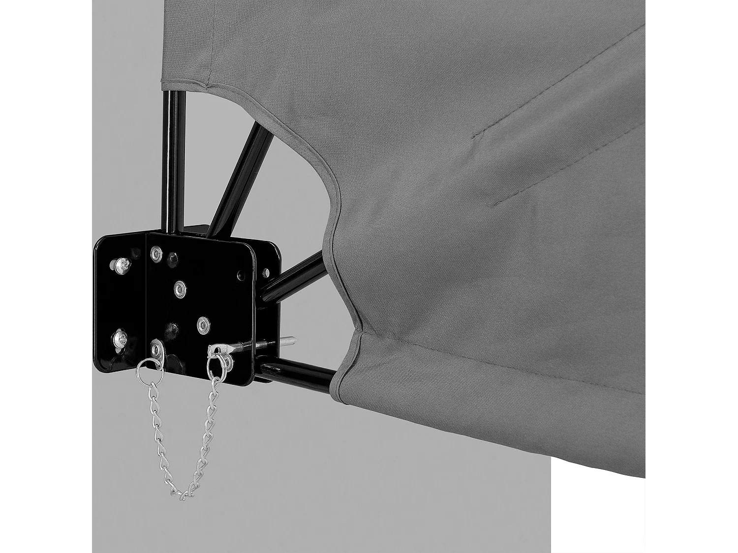 Auvent parasol mural protection grise 160 x 160 x 160 cm 03_0003082