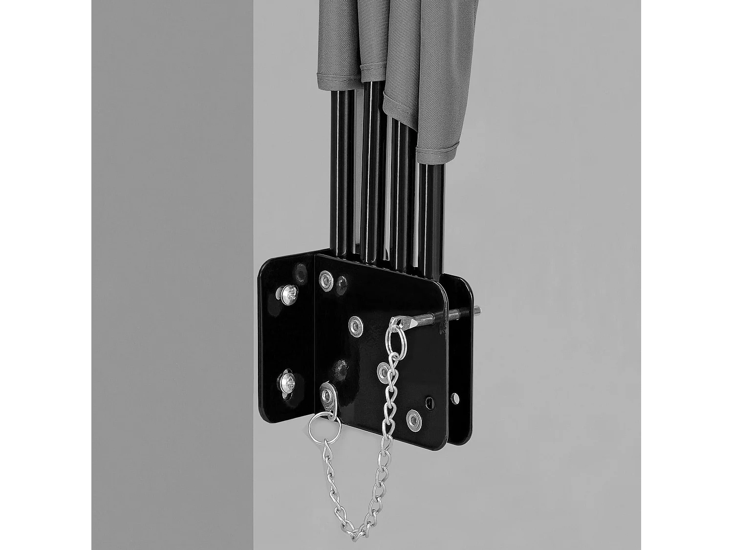 Auvent parasol mural protection grise 160 x 160 x 160 cm 03_0003082