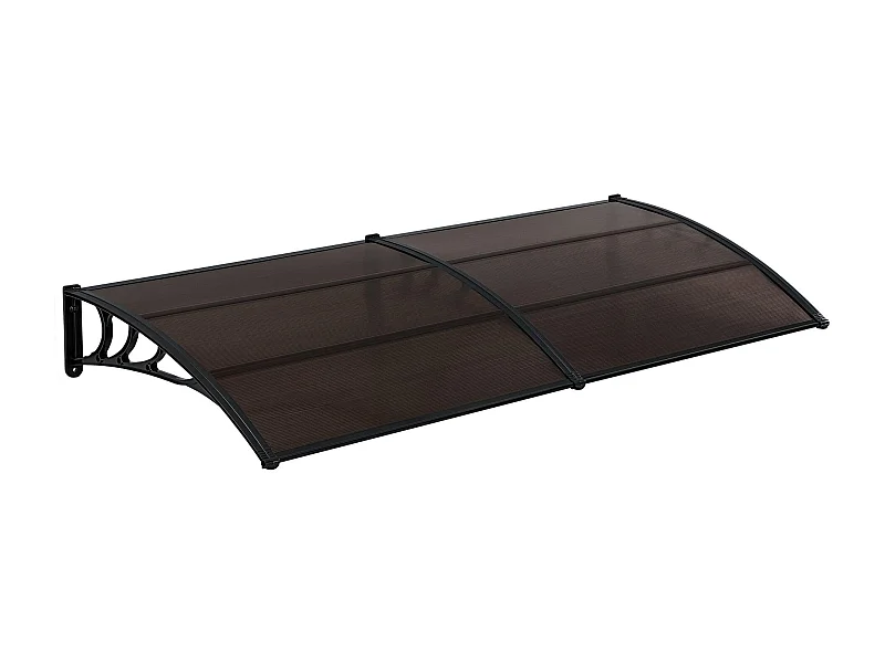 Tenda da sole resistente alle intemperie Porta Tenda da sole ABS Policarbonato Alluminio 300 x 100 cm Nero Marrone 03_0004675