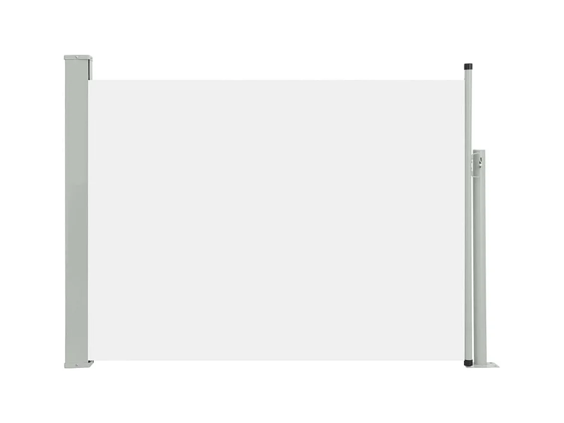 Tenda da sole parasole laterale retrattile per patio giardino terrazza balcone schermo di protezione visiva 120 x 500 cm crema 02_0007223