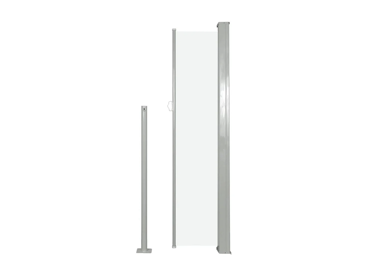 Auvent paravent store brise-vue blanche 300 x 300 x 140 cm 02_0007087