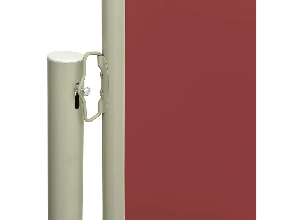 Toldo de protección lateral retráctil para terraza, jardín, terraza, balcón, protección visual, 200 x 600 cm, rojo 02_0007367