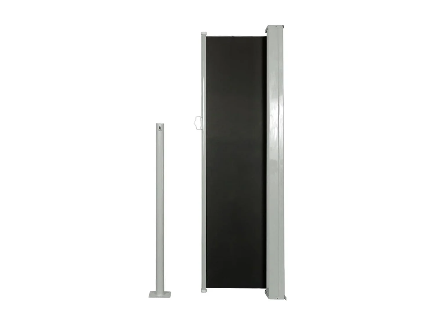 Tela de toldo tela de privacidade lateral retrátil para pátio jardim terraço varanda tela de proteção visual 120 x 300 cm preto 02_0007085