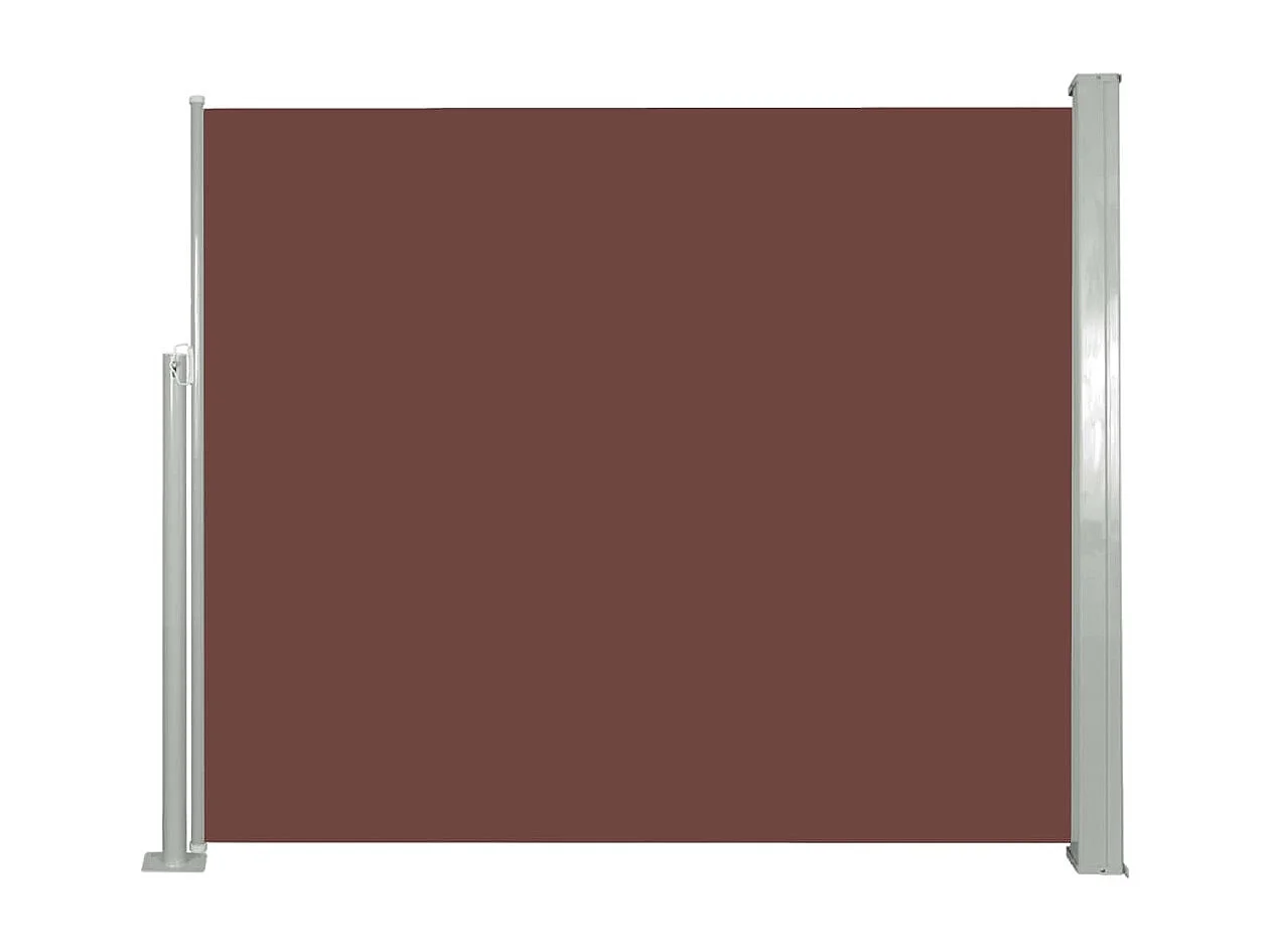 Auvent paravent store brise-vue marron 300 x 300 x 120 cm 02_0007084