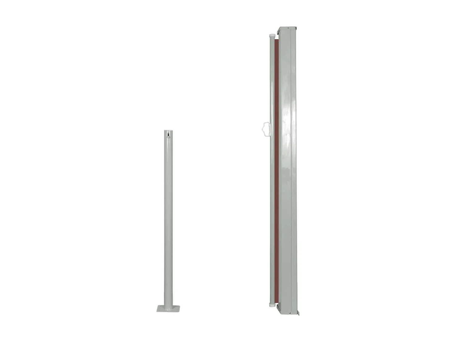 Auvent paravent store brise-vue marron 300 x 300 x 120 cm 02_0007084