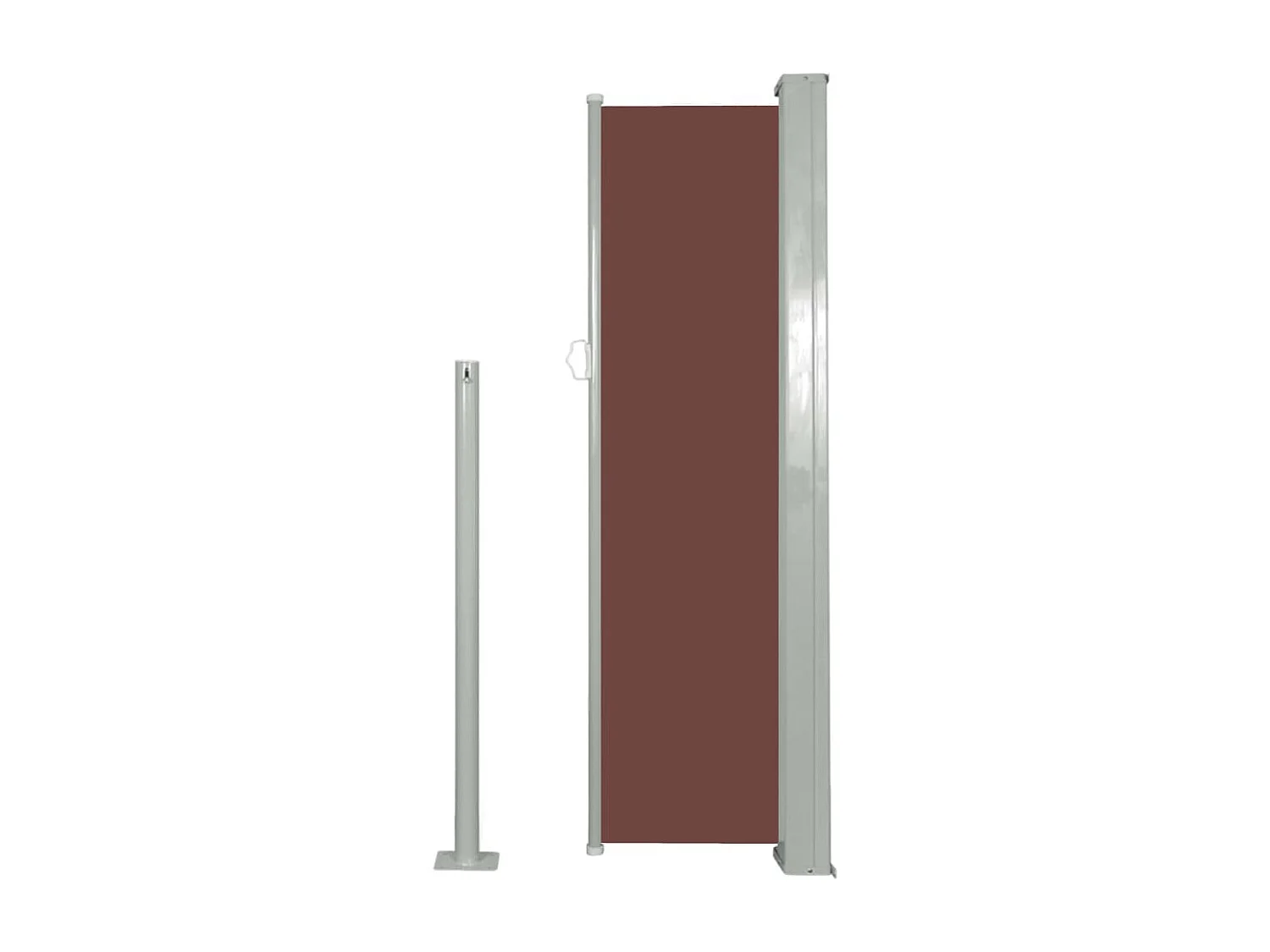 Auvent paravent store brise-vue marron 300 x 300 x 120 cm 02_0007084